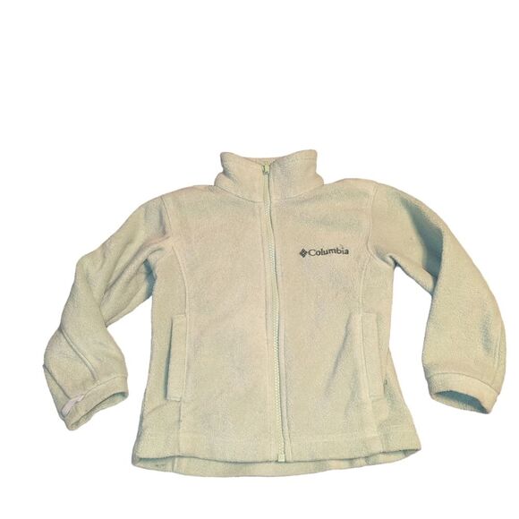 COLUMBIA GREEN KIDS FLEECE JACKET SIZE 4/5 - Picture 1 of 3